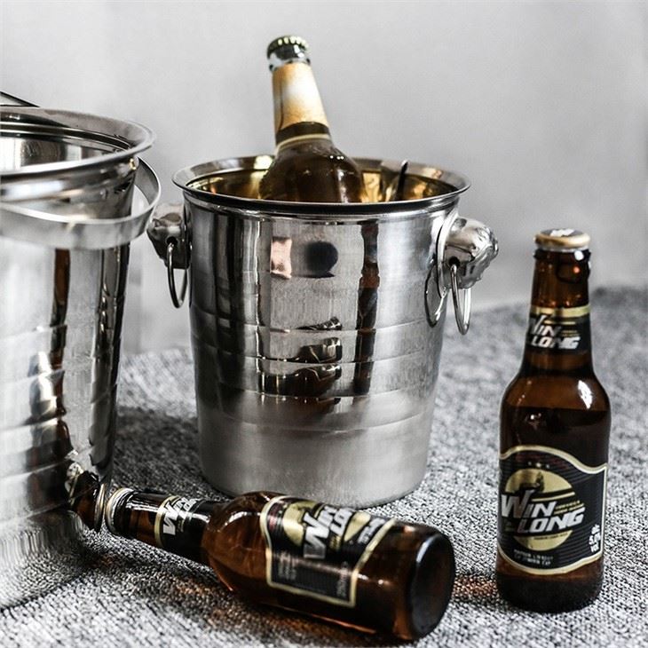 sliver big ice  bucket